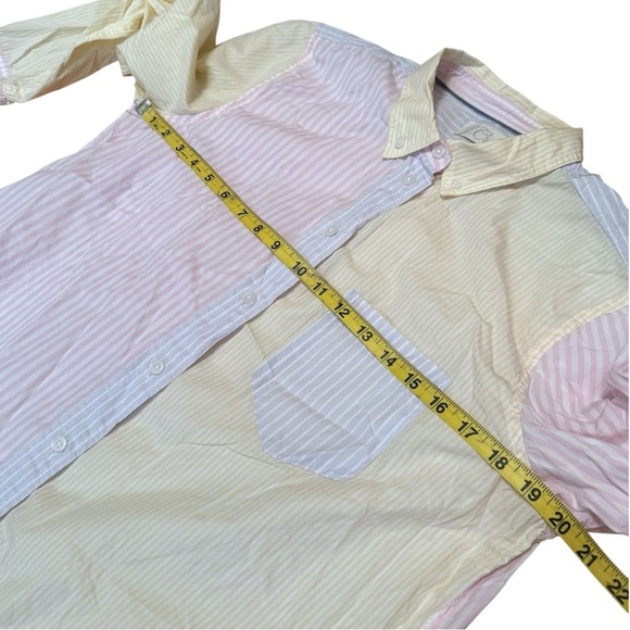 J.Crew Classic-Fit Cotton Poplin Shirt Cocktail Stripe Multicolor Size 12 Button - Picture 7 of 11